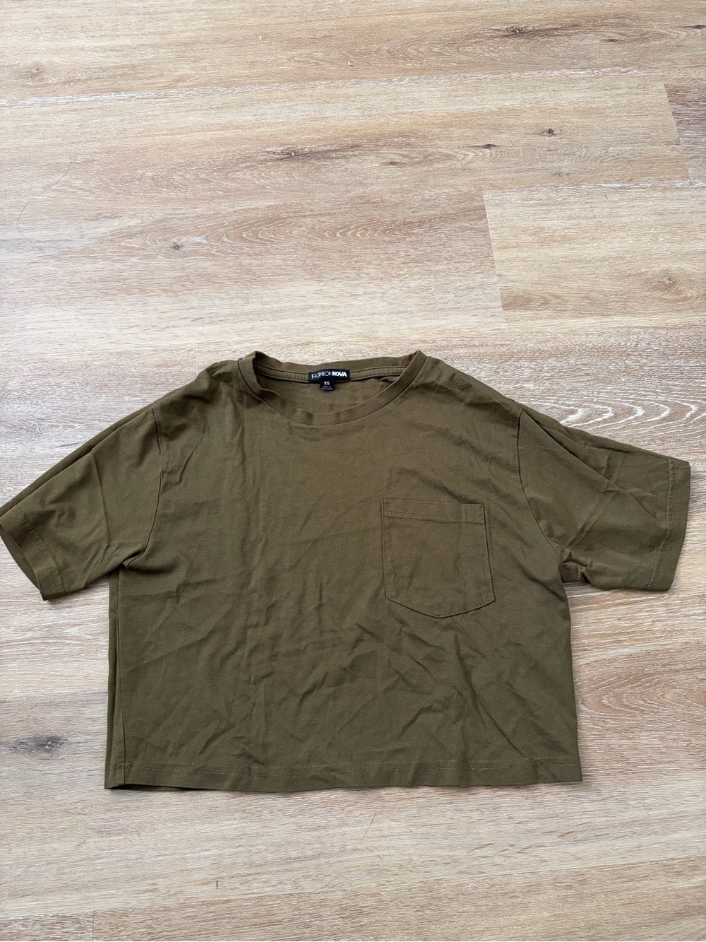Olive Green Cropped Tee